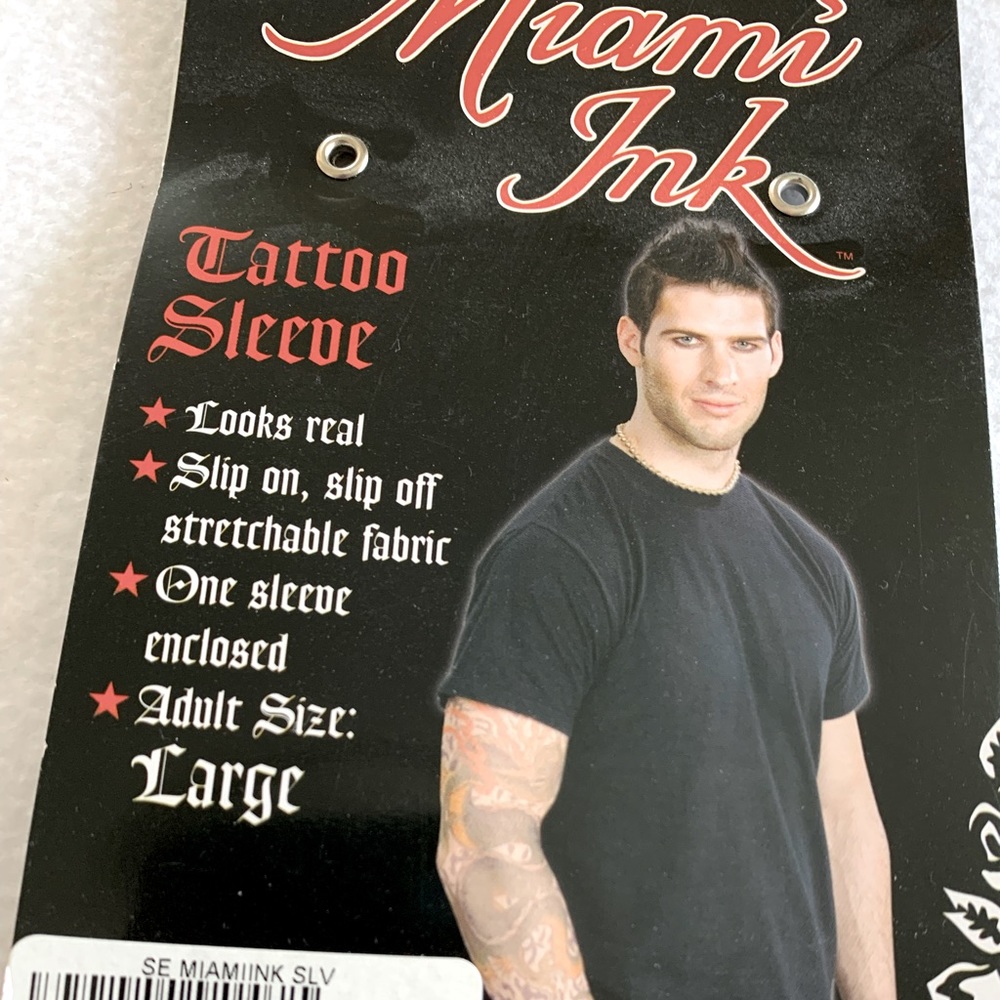 Mens Miami Ink Dragon Arm Tatoo Skeeve